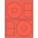 4.64" x 4.64" Red Sheet Labels