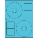 4.64" x 4.64" Turquoise Sheet Labels