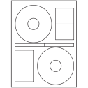 4.64" x 4.64" White Vinyl Drum Sheet Labels