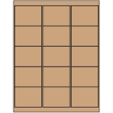 2.6875" x 2" Brown Kraft Rectangular Sheet Labels