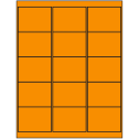 2.6875" x 2" Fluorescent Orange Rectangular Sheet Labels