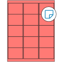 2.6875" x 2" Fluorescent Red Rectangular Sheet Labels - Removable Adhesive