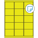 2.6875" x 2" Fluorescent Yellow Rectangular Sheet Labels - Removable Adhesive