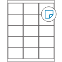 2.6875" x 2" White Rectangular Sheet Labels - Removable Adhesive