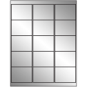 2.6875" x 2" Silver Foil Rectangular Sheet Labels