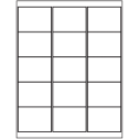 2.6875" x 2" White Vinyl Drum Rectangular Sheet Labels