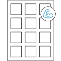 2" x 2" White Square Sheet Labels - Ultra Aggressive Adhesive