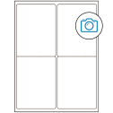 4" x 5" Photo Gloss Rectangular Sheet Labels (4-UP)