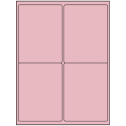 4" x 5" Pastel Pink Rectangular Sheet Labels (4-UP)