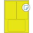 4" x 6" Fluorescent Yellow Rectangular Sheet Labels - Removable Adhesive