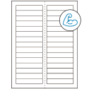3.4375" x 0.667" White Rectangular Sheet Labels - Ultra Aggressive Adhesive