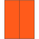 4.25" x 11" Fluorescent Red Rectangular Sheet Labels