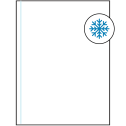 8.5" x 11" White Rectangular Sheet Labels - Freezer Grade Adhesive