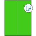 8.5" x 11" Fluorescent Green Rectangular Sheet Labels - Removable Adhesive