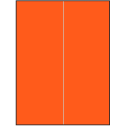 8.5" x 11" Fluorescent Red Rectangular Sheet Labels
