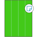 8.5" x 11" Fluorescent Green Rectangular Sheet Labels - Removable Adhesive