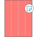 8.5" x 11" Fluorescent Red Rectangular Sheet Labels - Removable Adhesive