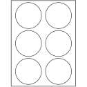 3.33" White Polyester Circular Sheet Labels
