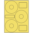4.52" x 4.52" Pastel Yellow Sheet Labels