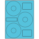 4.52" x 4.52" Turquoise Sheet Labels