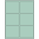 4" x 3.25" Pastel Green Rectangular Sheet Labels