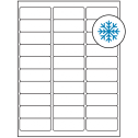 2.625" x 1" White Rectangular Sheet Labels (30-UP) - Freezer Grade Adhesive