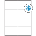 4.25" x 2.75" White Rectangular Sheet Labels - Freezer Grade Adhesive