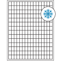 0.5" x 0.75" White Rectangular Sheet Labels - Freezer Grade Adhesive