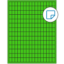 0.5" x 0.75" Fluorescent Green Rectangular Sheet Labels - Removable Adhesive