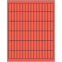 0.5" x 1.75" Red Rectangular Sheet Labels