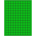 0.75" x 0.75" Fluorescent Green Square Sheet Labels
