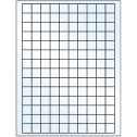 0.75" x 0.75" White Mid Gloss Square Sheet Labels