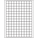 0.75" x 0.75" White Vinyl Drum Square Sheet Labels