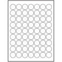 1" White Circular Sheet Labels