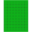 1" x 1" Fluorescent Green Square Sheet Labels