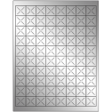 1" x 1" Silver Foil Square Sheet Labels