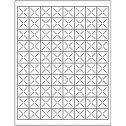 1" x 1" White Square Sheet Labels