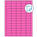 1.5" x 0.75" Fluorescent Pink Rectangular Sheet Labels - Removable Adhesive