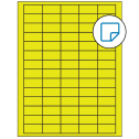 1.5" x 0.75" Fluorescent Yellow Rectangular Sheet Labels - Removable Adhesive