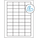 1.75" x 1" White Rectangular Sheet Labels - Ultra Aggressive Adhesive
