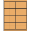 2" x 1.25" Pastel Orange Rectangular Sheet Labels