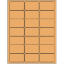 2.5" x 1.5" Pastel Orange Rectangular Sheet Labels