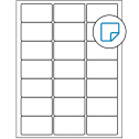 2.5" x 1.5" White Rectangular Sheet Labels - Removable Adhesive
