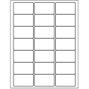 2.5" x 1.5" White Rectangular Sheet Labels