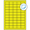 1.5" x 1" Fluorescent Yellow Rectangular Sheet Labels - Removable Adhesive