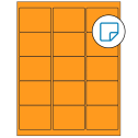 2.625" x 2" Fluorescent Orange Rectangular Sheet Labels - Removable Adhesive