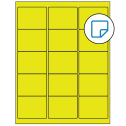 2.625" x 2" Fluorescent Yellow Rectangular Sheet Labels - Removable Adhesive