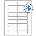 3" x 1" White Rectangular Sheet Labels - Freezer Grade Adhesive