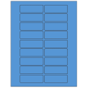 3" x 1" Fluorescent Blue Rectangular Sheet Labels