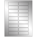 3" x 1" Silver Foil Rectangular Sheet Labels
